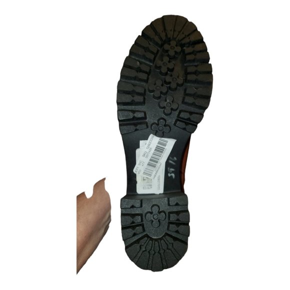 OVER THE KNEE BOOTS, LEATHER, BROWN, GIANNI BINI, PLATEFORM HEEL, SIZE 6M - Picture 4 of 4